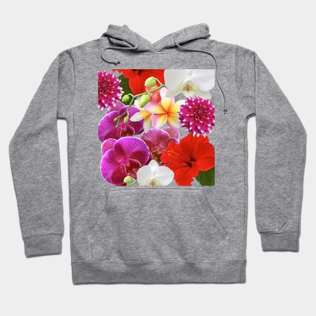 Summer blooms collage Hoodie by peggieprints